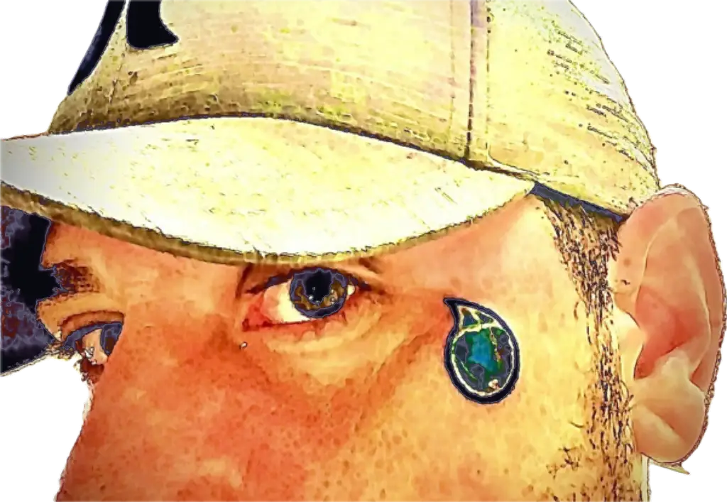 about us 4 about us green miyagi face tat brand logo
